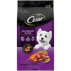 Cesar Filet Mignon Flavor & Spring Vegetables Garnish Small Breed Dry Dog Food