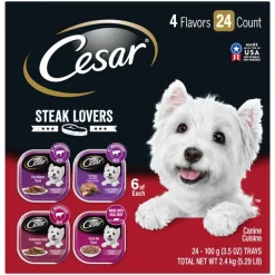 Cesar Steak Lovers Variety Pack Dog Food Trays