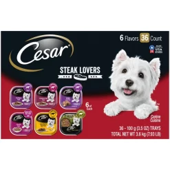 Cesar Steak Lovers Variety Pack Dog Food Trays