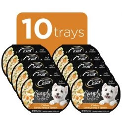 Cesar Simply Crafted Chicken, Carrots, Barley & Spinach Limited-Ingredient Wet Dog Food Topper -Brown's || Barkworthies || Cesar Sales 141024 PT2. SY630 V1614892935
