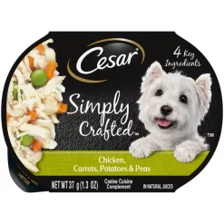 Cesar Simply Crafted Chicken, Carrots, Potatoes & Peas Limited-Ingredient Wet Dog Food Topper
