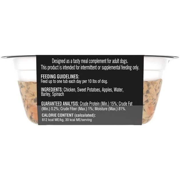 Cesar Simply Crafted Chicken, Sweet Potato, Apple, Barley & Spinach Limited-Ingredient Wet Dog Food Topper 2 Cesar Simply Crafted Chicken, Sweet Potato, Apple, Barley & Spinach Limited-Ingredient Wet Dog Food Topper - Image 2