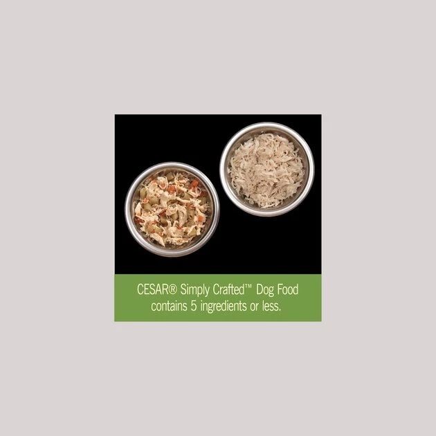 Cesar Simply Crafted Variety Pack Chicken & Chicken, Carrots & Green Beans Limited-Ingredient Wet Dog Food Topper 4 Cesar Simply Crafted Variety Pack Chicken & Chicken, Carrots & Green Beans Limited-Ingredient Wet Dog Food Topper - Image 4