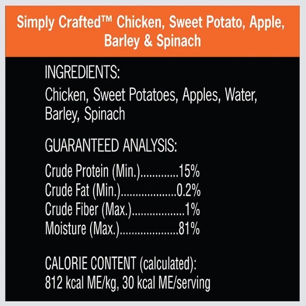 Cesar Simply Crafted Variety Pack Chicken, Carrots, Potatoes & Peas & Chicken, Sweet Potato, Apple, Barley & Spinach Limited-Ingredient Wet Dog Food Topper 8 Cesar Simply Crafted Variety Pack Chicken, Carrots, Potatoes & Peas & Chicken, Sweet Potato, Apple, Barley & Spinach Limited-Ingredient Wet Dog Food Topper - Image 8