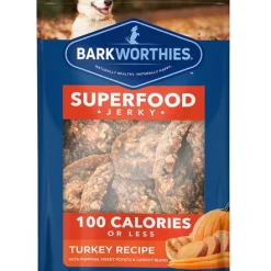 Barkworthies Turkey Jerky Recipe with Pumpkin, Sweet Potato & Carrot Blend Dog Treats