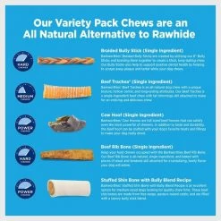 Barkworthies Medium Breed Variety Pack Natural Dog Chews 11 Barkworthies Medium Breed Variety Pack Natural Dog Chews -Brown's || Barkworthies || Cesar Sales 149011 PT4. SY630 V1550071406