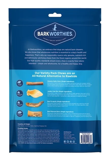 Barkworthies Large Breed Variety Pack Natural Dog Chews 2 Barkworthies Large Breed Variety Pack Natural Dog Chews - Image 2