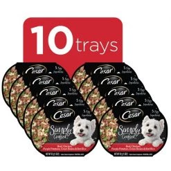 Cesar Simply Crafted Beef, Chicken, Purple Potatoes, Peas & Carrots Wet Dog Food Topper -Brown's || Barkworthies || Cesar Sales 156807 PT2. SY630 V1614892898