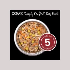 Cesar Simply Crafted Beef, Chicken, Purple Potatoes, Peas & Carrots Wet Dog Food Topper -Brown's || Barkworthies || Cesar Sales 156807 PT3. SY630 V1614955287