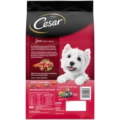 Cesar Porterhouse Flavor & Spring Vegetables Garnish Small Breed Dry Dog Food -Brown's || Barkworthies || Cesar Sales 157059 PT2. SY630 V1622669889