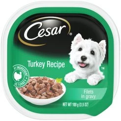 Cesar Turkey Recipe Filets in Gravy Wet Dog Food Trays
