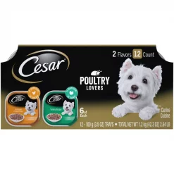 Cesar Poultry Lovers Turkey & Chicken Filets in Gravy Multipack Wet Dog Food Trays