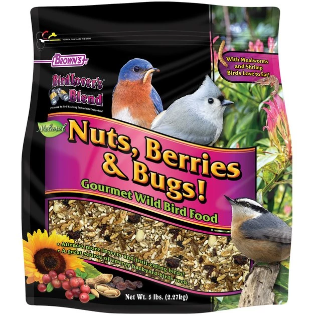 Brown's Bird Lover's Blend Nuts, Berries & Bugs! Gourmet Wild Bird Food 1 Brown's Bird Lover's Blend Nuts, Berries & Bugs! Gourmet Wild Bird Food