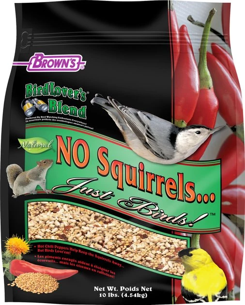 Brown's Bird Lover's Blend No Squirrels Just Birds Chili Pepper Wild Bird Food 1 Brown's Bird Lover's Blend No Squirrels Just Birds Chili Pepper Wild Bird Food