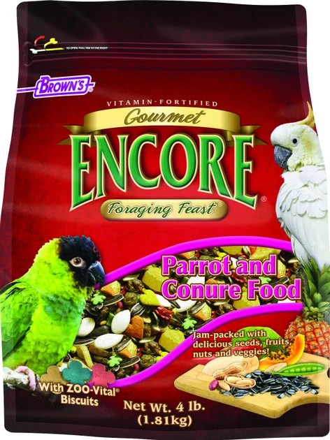 Brown's Encore Gourmet Foraging Feast Parrot & Conure Food 1 Brown's Encore Gourmet Foraging Feast Parrot & Conure Food