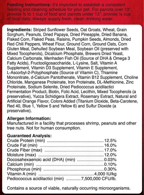 Brown's Encore Gourmet Foraging Feast Parrot & Conure Food 6 Brown's Encore Gourmet Foraging Feast Parrot & Conure Food - Image 6