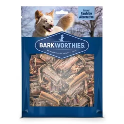 Barkworthies Beef Gullet Stick Bites Dog Chews, 1.5-lb bag