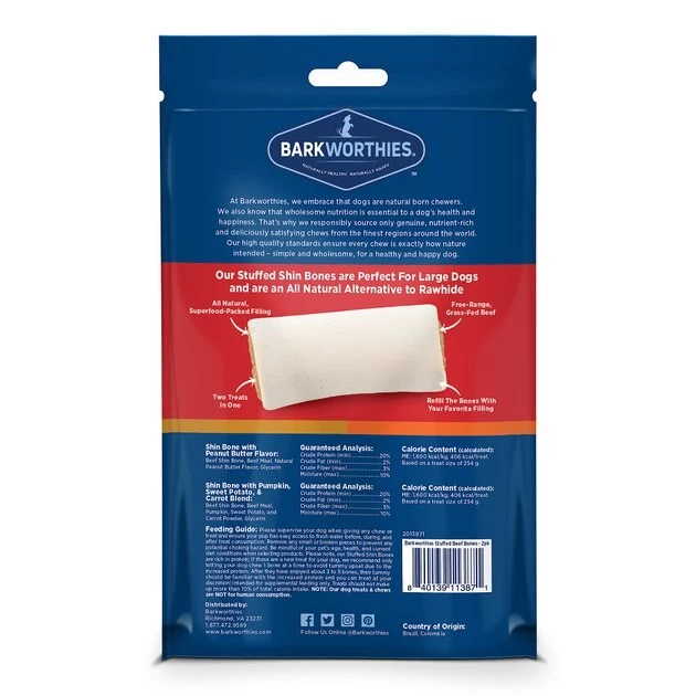 Barkworthies Stuffed Beef Bone Variety Pack Dog Chews, 2 count 2 Barkworthies Stuffed Beef Bone Variety Pack Dog Chews, 2 count - Image 2