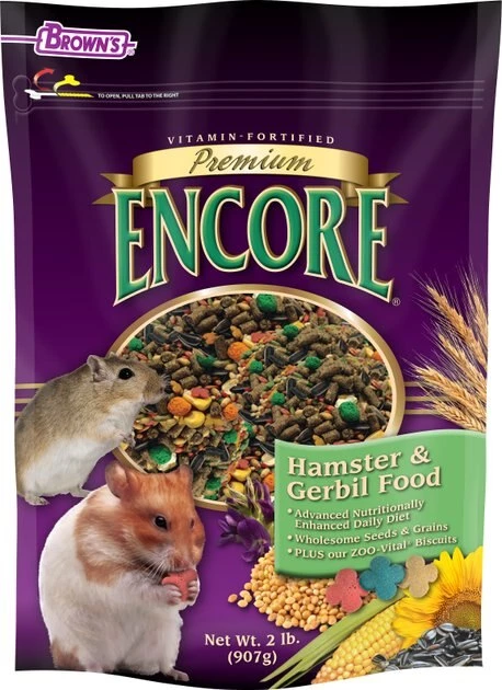 Brown's Encore Premium Gerbil & Hamster Food 1 Brown's Encore Premium Gerbil & Hamster Food
