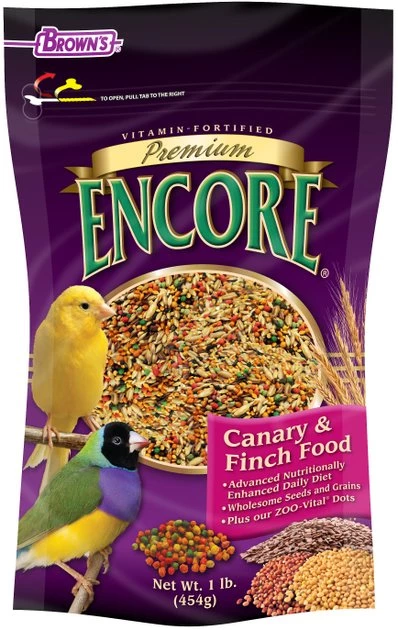 Brown's Encore Premium Canary & Finch Bird Food, 1-lb bag 1 Brown's Encore Premium Canary & Finch Bird Food, 1-lb bag