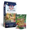 Kalmbach Feeds||Brown's Kalmbach Feeds All Natural 17% Protein Hi Omega Layer Crumbles Chicken Feed, 50-lb bag & Brown's Dried Mealworms for Wild Birds & Chickens, 3-oz bag