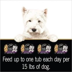 Cesar Simply Crafted Chicken, Duck, Purple Potatoes, Pumpkin, Green Beans & Brown Rice Wet Dog Food Meal Topper, 1.3-oz tray, case of 10 -Brown's || Barkworthies || Cesar Sales 265562 PT6. SY630 V1620751461