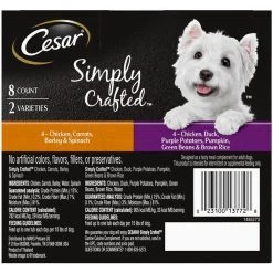 Cesar Simply Crafted Variety Pack Wet Dog Food Meal Topper, 1.3-oz tray, case of 8 -Brown's || Barkworthies || Cesar Sales 265564 PT3. SY630 V1609801369