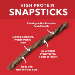 Barkworthies Snapsticks Grain-Free Dog Treats, 3 count -Brown's || Barkworthies || Cesar Sales 281713 PT4. SY630 V1616628391