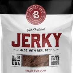 Cesar||Bones & Chews Cesar Steak Lovers Food Trays + Bones & Chews All Natural Grain-Free Jerky Made with Real Beef Dog Treats -Brown's || Barkworthies || Cesar Sales 292844 PT4. SY630 V1620000127