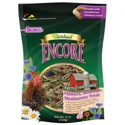 Brown's Encore Natural Farm Fresh Fixins Flowers, Herbs & Mealworms Bird Treats, 5-oz bag