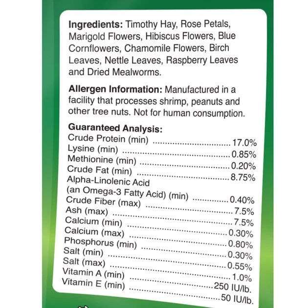 Brown's Encore Natural Farm Fresh Fixins Flowers, Herbs & Mealworms Bird Treats, 5-oz bag 5 Brown's Encore Natural Farm Fresh Fixins Flowers, Herbs & Mealworms Bird Treats, 5-oz bag - Image 5