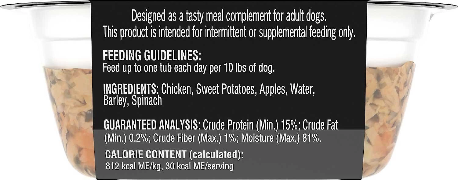 Cesar Simply Crafted Chicken, Sweet Potato, Apple, Barley & Spinach Limited-Ingredient + Chicken Limited-Ingredient Wet Dog Food Topper 3 Cesar Simply Crafted Chicken, Sweet Potato, Apple, Barley & Spinach Limited-Ingredient + Chicken Limited-Ingredient Wet Dog Food Topper - Image 3