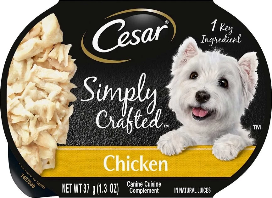 Cesar Simply Crafted Chicken, Sweet Potato, Apple, Barley & Spinach Limited-Ingredient + Chicken Limited-Ingredient Wet Dog Food Topper 6 Cesar Simply Crafted Chicken, Sweet Potato, Apple, Barley & Spinach Limited-Ingredient + Chicken Limited-Ingredient Wet Dog Food Topper - Image 6