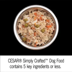 Cesar Simply Crafted Chicken Cuisine Complement Adult Wet Dog Food, 1.3-oz tubs, case of 24 -Brown's || Barkworthies || Cesar Sales 358219 PT3. SY630 V1641508298