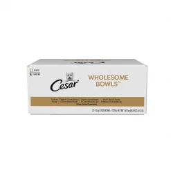 Cesar Wholesome Bowls Soft Wet Adult Dog Food Variety Pack, 3-oz bowl, case of 22