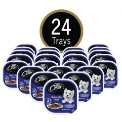 Cesar Classic Loaf in Sauce Chicken & Beef Recipe Dog Food Trays -Brown's || Barkworthies || Cesar Sales 86047 PT2. SY630 V1621516664