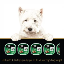 Cesar Loaf & Topper in Sauce Rosemary Chicken Flavor with Spring Vegetables Dog Food Trays -Brown's || Barkworthies || Cesar Sales 86051 PT8. SY630 V1621519076