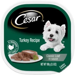 Cesar Classic Loaf in Sauce Turkey Recipe Dog Food Trays
