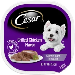 Cesar Classic Loaf in Sauce Grilled Chicken Flavor Dog Food Trays