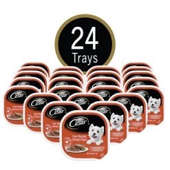 Cesar Classic Loaf in Sauce Oven Roasted Chicken Flavor Dog Food Trays -Brown's || Barkworthies || Cesar Sales 86446 PT2. SY630 V1621519705