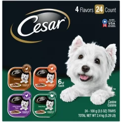 Cesar Poultry Variety Pack with Real Chicken, Turkey & Duck Dog Food Trays
