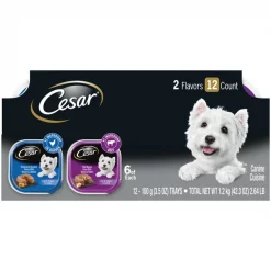 Cesar Loaf in Sauce Rotisserie Chicken & Filet Mignon Flavors Variety Pack Dog Food Trays