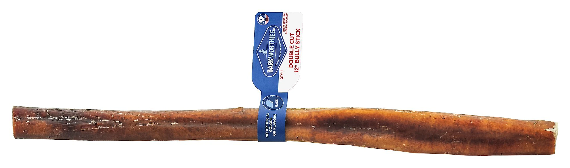Barkworthies Odor-Free American Double Cut 12" Bully Sticks Dog Treats 1 Barkworthies Odor-Free American Double Cut 12" Bully Sticks Dog Treats