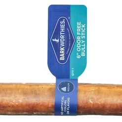 Barkworthies Odor-Free Standard 6" Bully Sticks Dog Treats