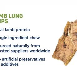 Barkworthies Lamb Lung Dehydrated Dog Treats -Brown's || Barkworthies || Cesar Sales 87093 PT6. SY630 V1551121630
