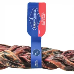 Barkworthies Braided Beef Gullet 6" Dog Treats