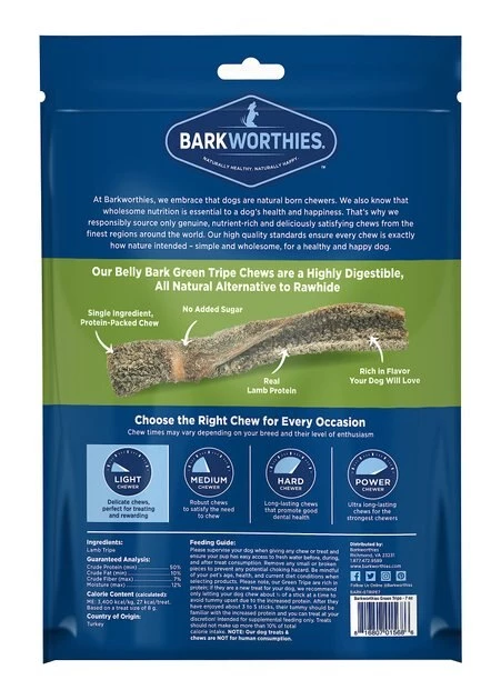 Barkworthies Green Tripe Sticks Dog Treats 2 Barkworthies Green Tripe Sticks Dog Treats - Image 2