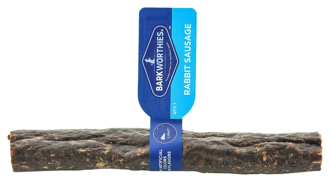 Barkworthies Rabbit Sausage Dog Treats 1 Barkworthies Rabbit Sausage Dog Treats