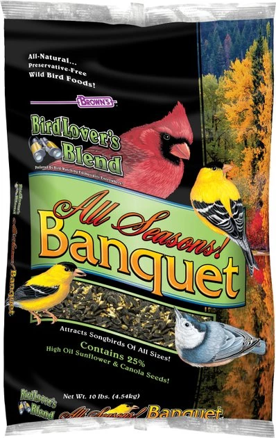 Brown's Bird Lover's Blend All Seasons! Banquet Wild Bird Food 1 Brown's Bird Lover's Blend All Seasons! Banquet Wild Bird Food