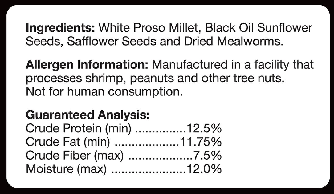 Brown's Bird Lover's Blend Hi-Energy Plus with Mealworms Wild Bird Food 4 Brown's Bird Lover's Blend Hi-Energy Plus with Mealworms Wild Bird Food - Image 4